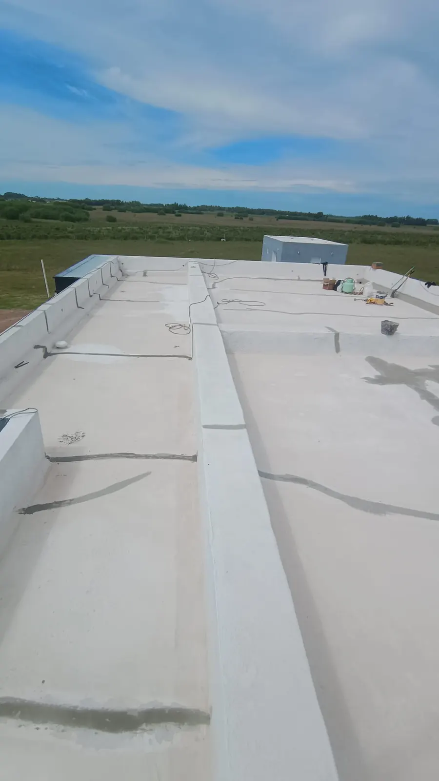 Techo industrial — Membrana Aluminizada — antes
